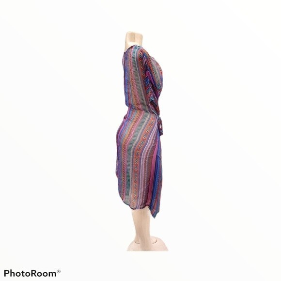 Blue Swimsuit Cover Up With Bling M - Picture 4 of 10